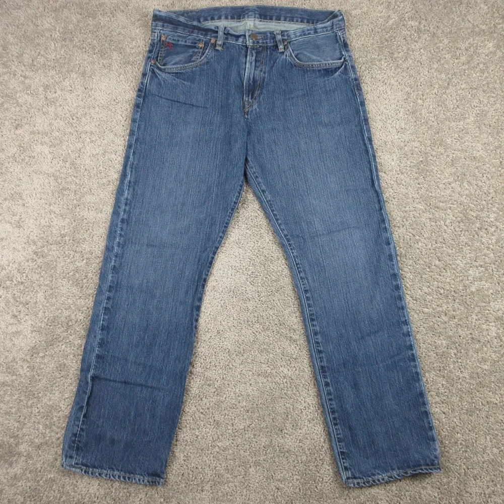 Polo Ralph Lauren Jeans Mens 33x30 Blue 867 Classic Fit Faded Zip Denim Pants